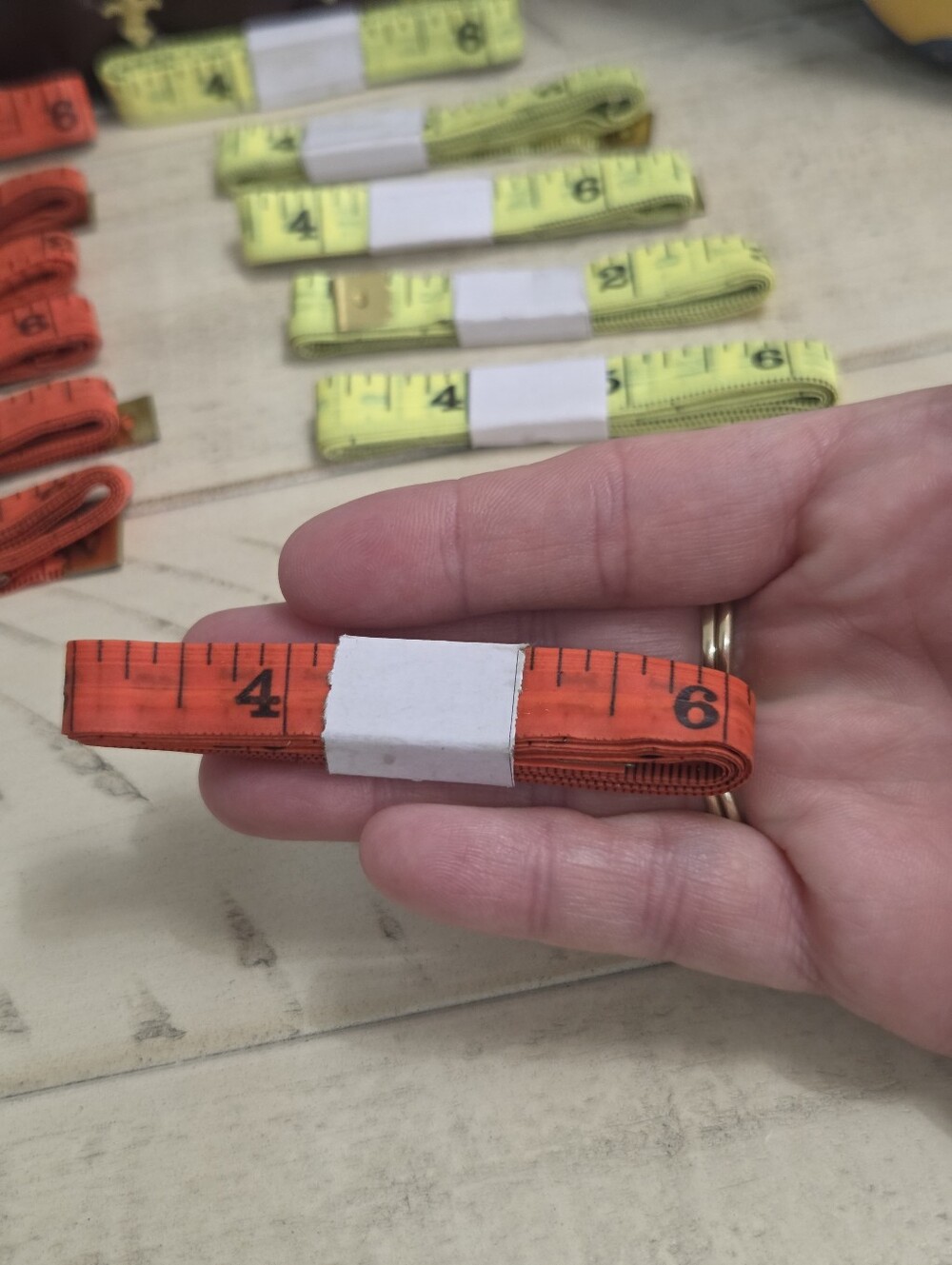 Bulk Lot: 7 Soft Orange Vinyl Tape Measures 60” New